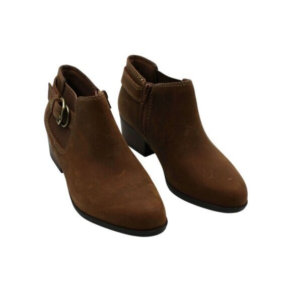 Clarks Womens Adreena Field Leather Stretch Booties - Picture 3 of 8